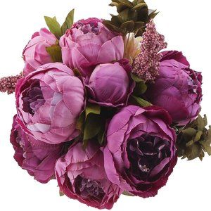 3 bouquets Purple Silk Peony Bouquet
